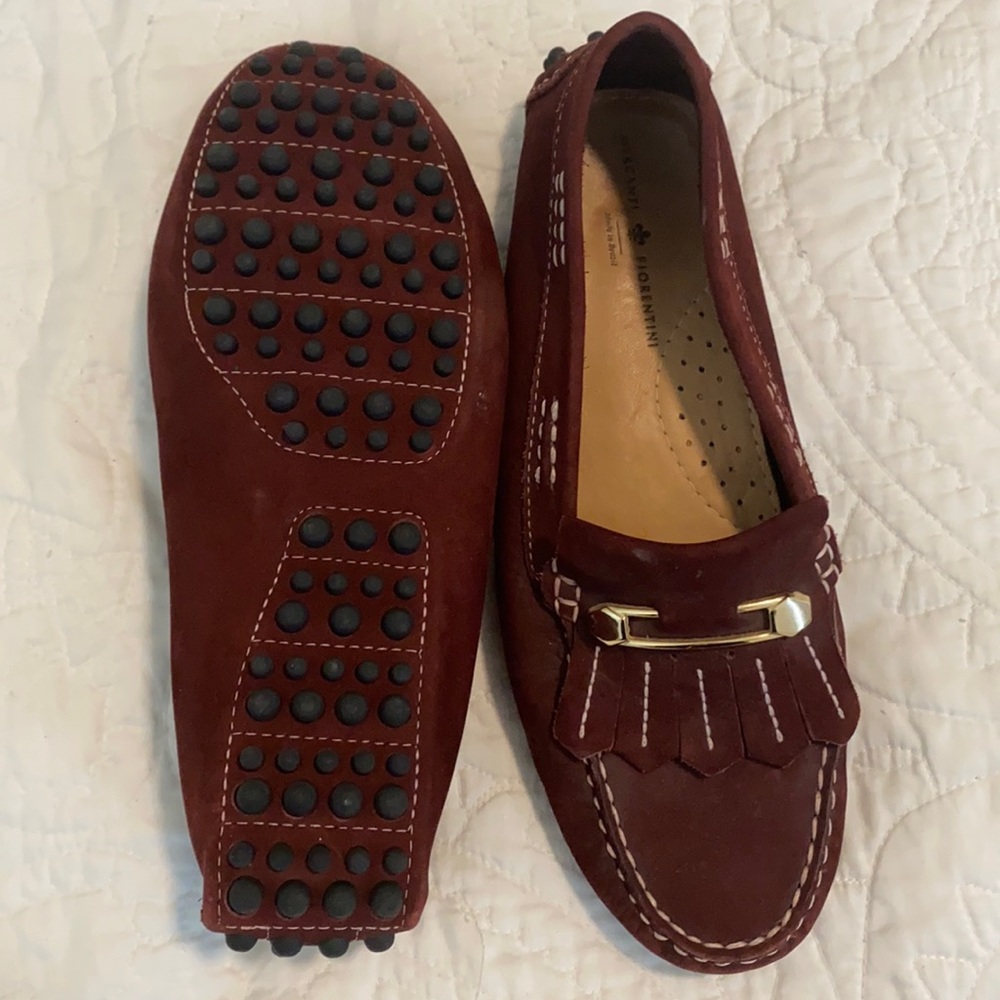 Maroon moccasins